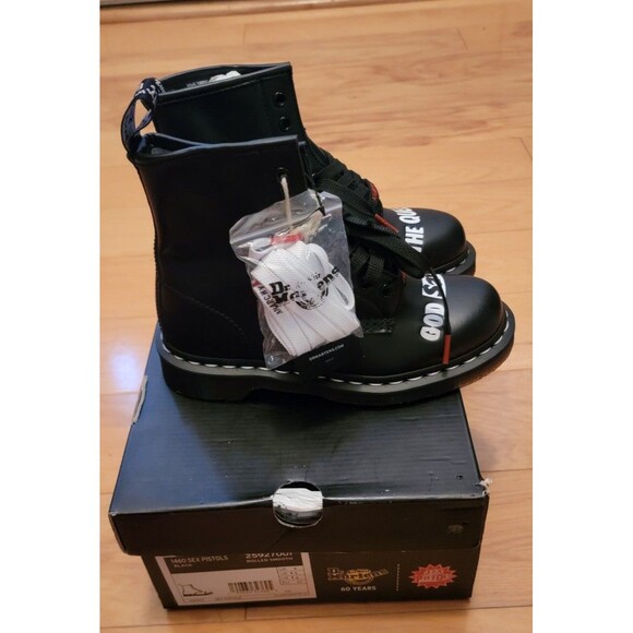 Dr. Martens Shoes - Dr. Martens X Sex Pistols 1460 8-Eye Boot God Save The Queen New